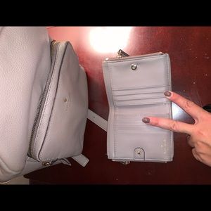 Kate spade back pack with matching wallet